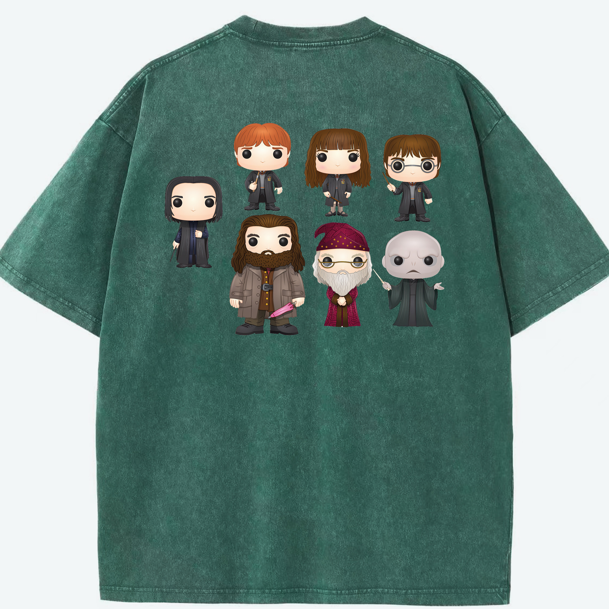 （画像用） Harry Potter ハリー・ポッターシリーズ 綿100% ヴィンテージ風 半袖Tシャツ（背面プリント）